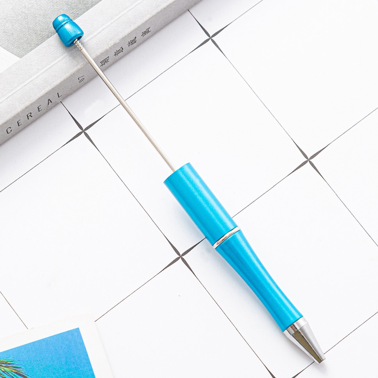 05--10PCS A bag DIY handmade bead pens, plastic ballpoint pens