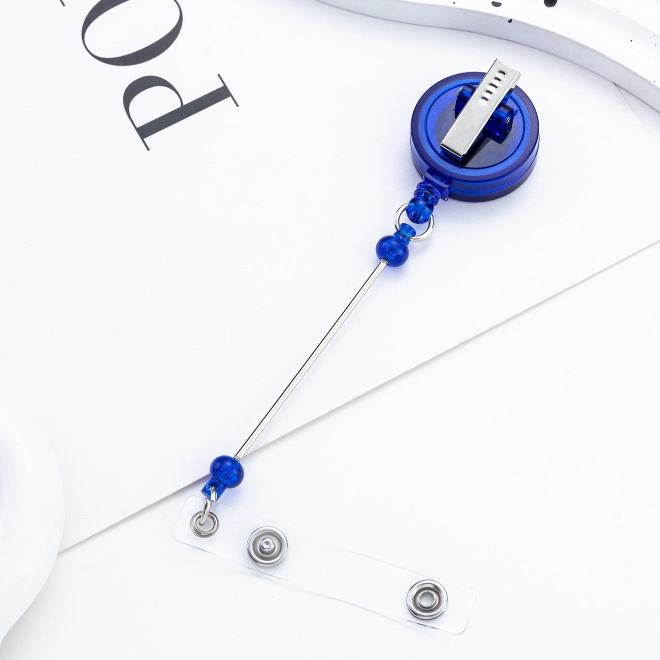 Bead-compatible rotating clip with telescopic easy-pull buckle(6PCS)