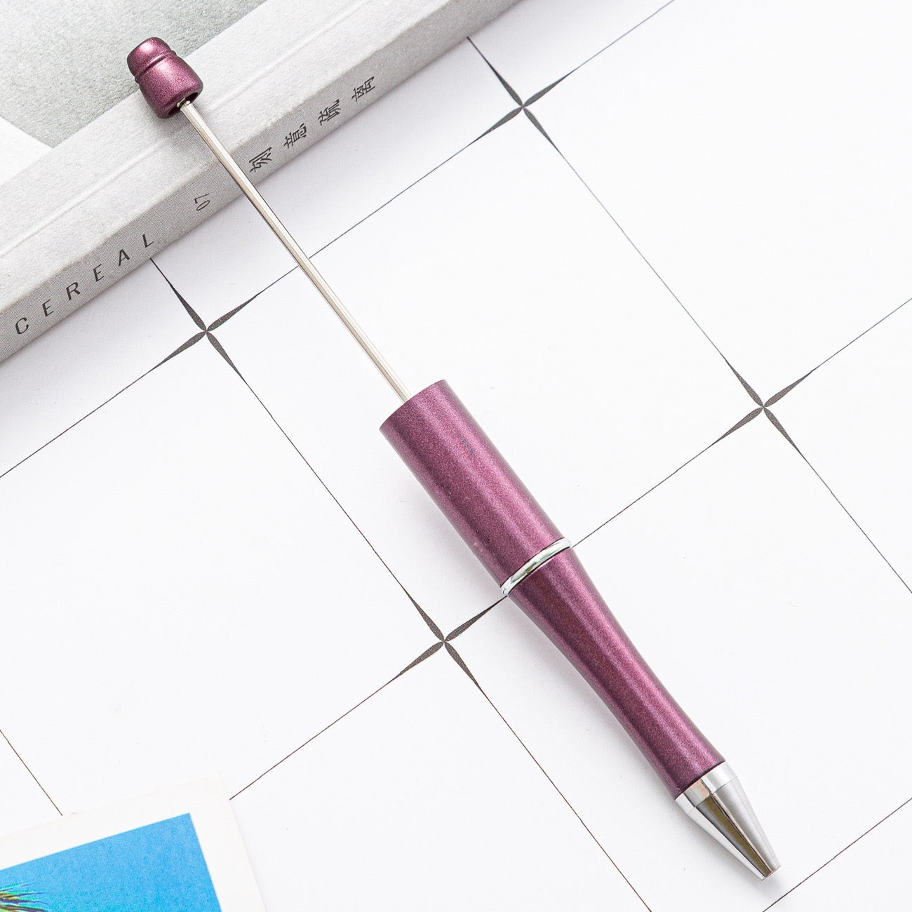 05--10PCS A bag DIY handmade bead pens, plastic ballpoint pens