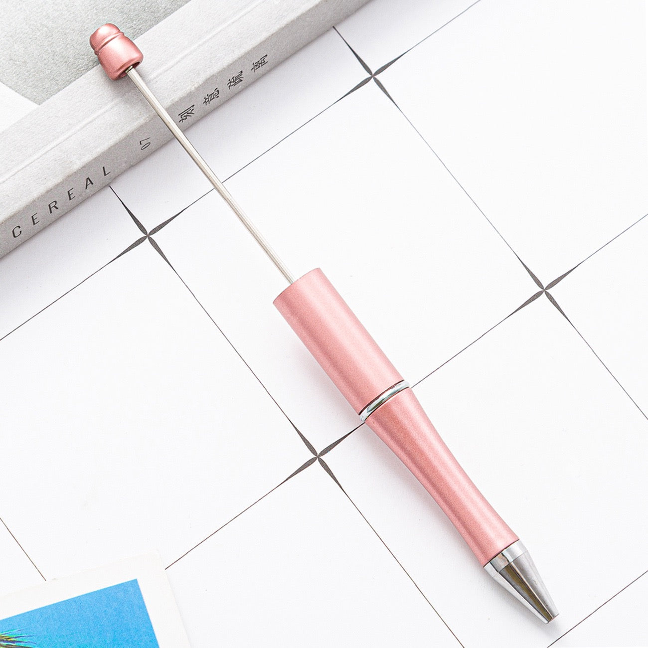 05--10PCS A bag DIY handmade bead pens, plastic ballpoint pens