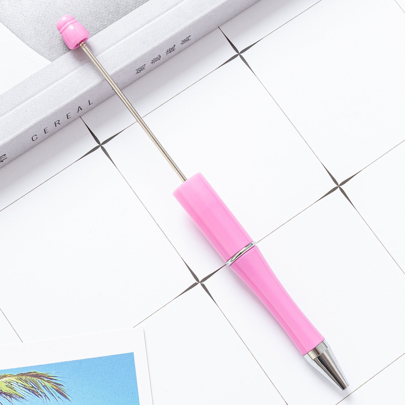 05--10PCS A bag DIY handmade bead pens, plastic ballpoint pens