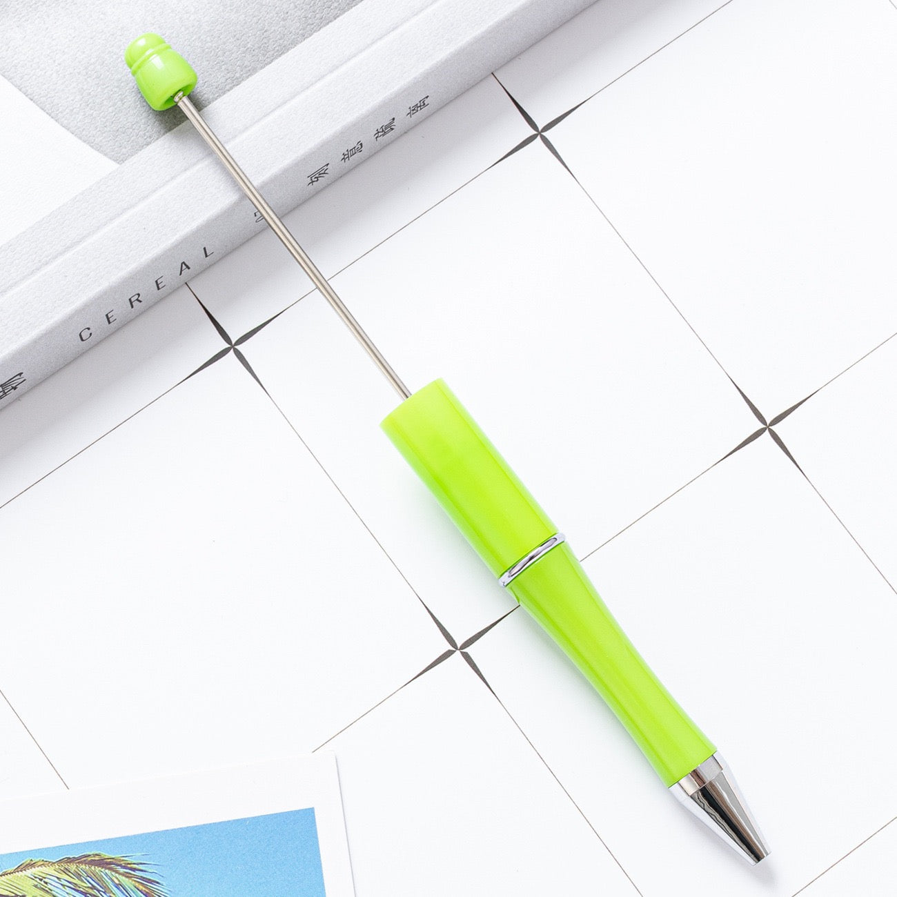 05--10PCS A bag DIY handmade bead pens, plastic ballpoint pens