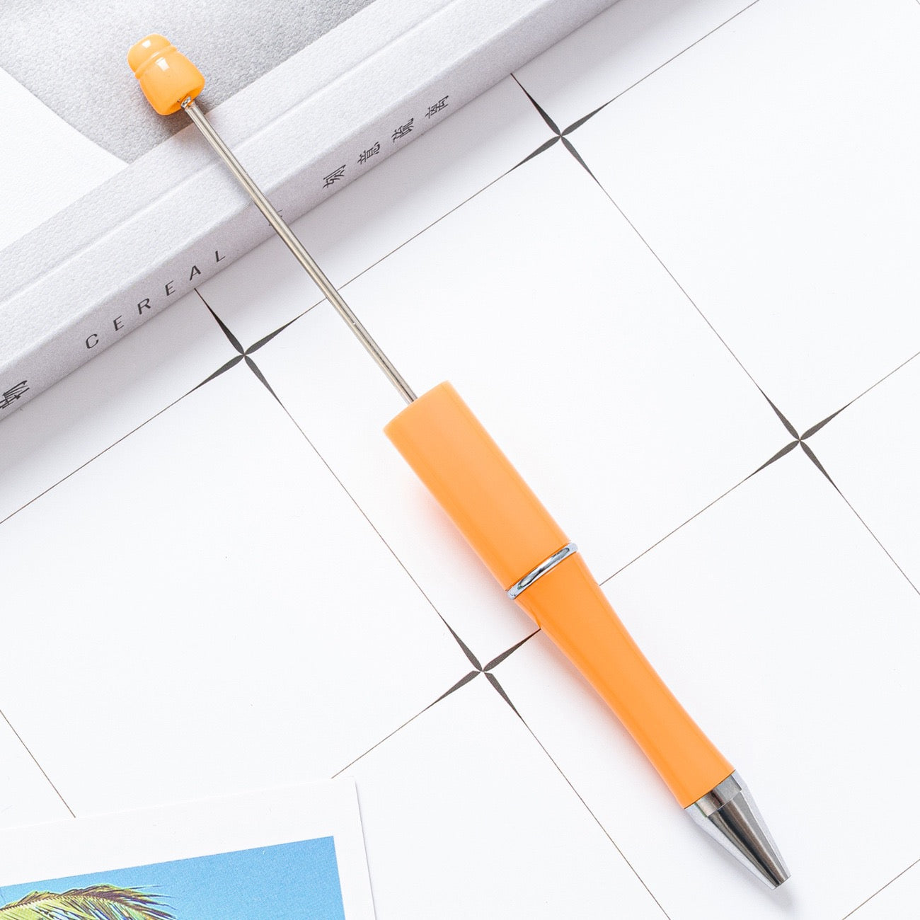 05--10PCS A bag DIY handmade bead pens, plastic ballpoint pens