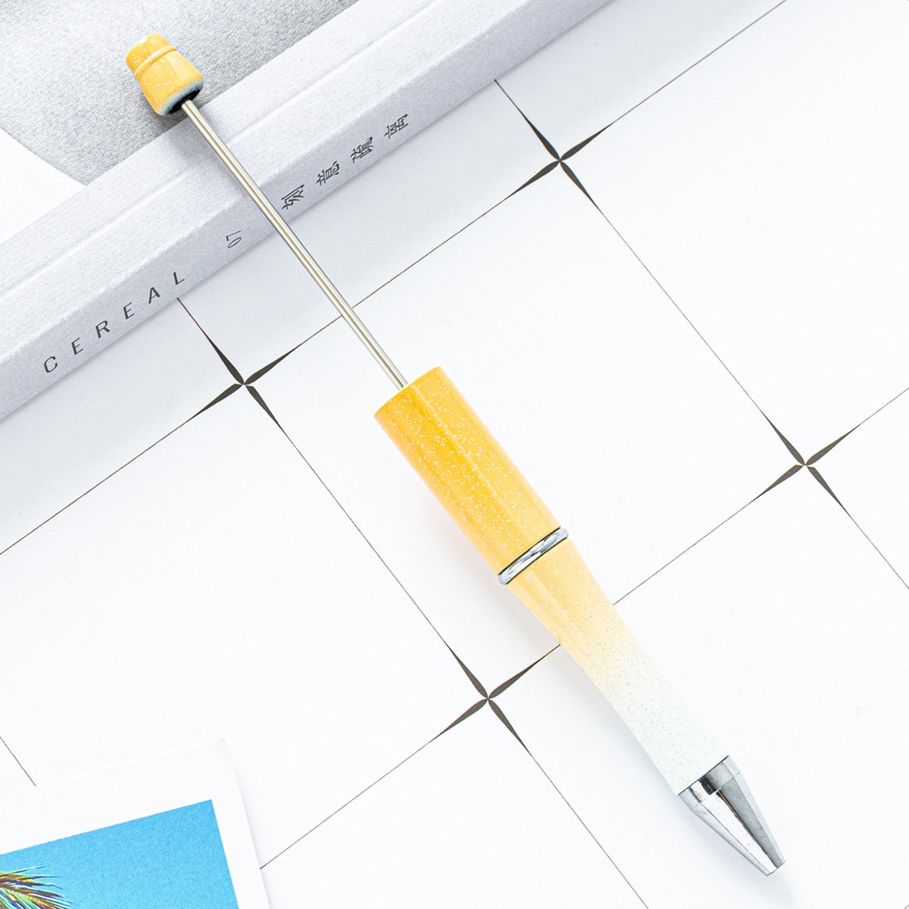 05--10PCS A bag DIY handmade bead pens, plastic ballpoint pens