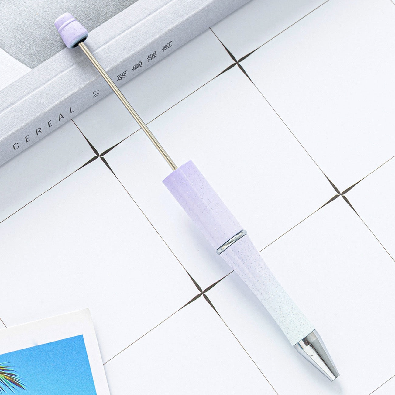 05--10PCS A bag DIY handmade bead pens, plastic ballpoint pens