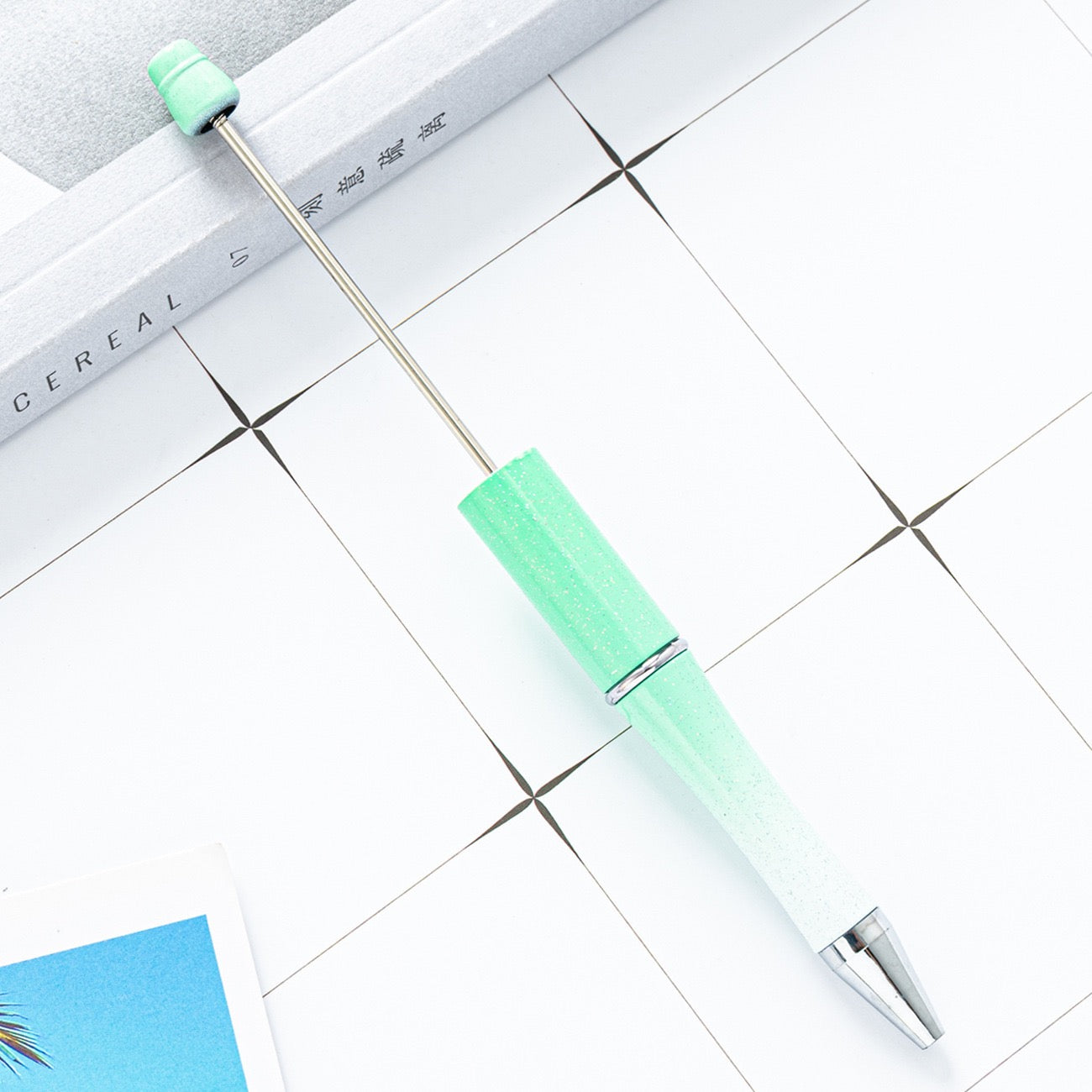 05--10PCS A bag DIY handmade bead pens, plastic ballpoint pens