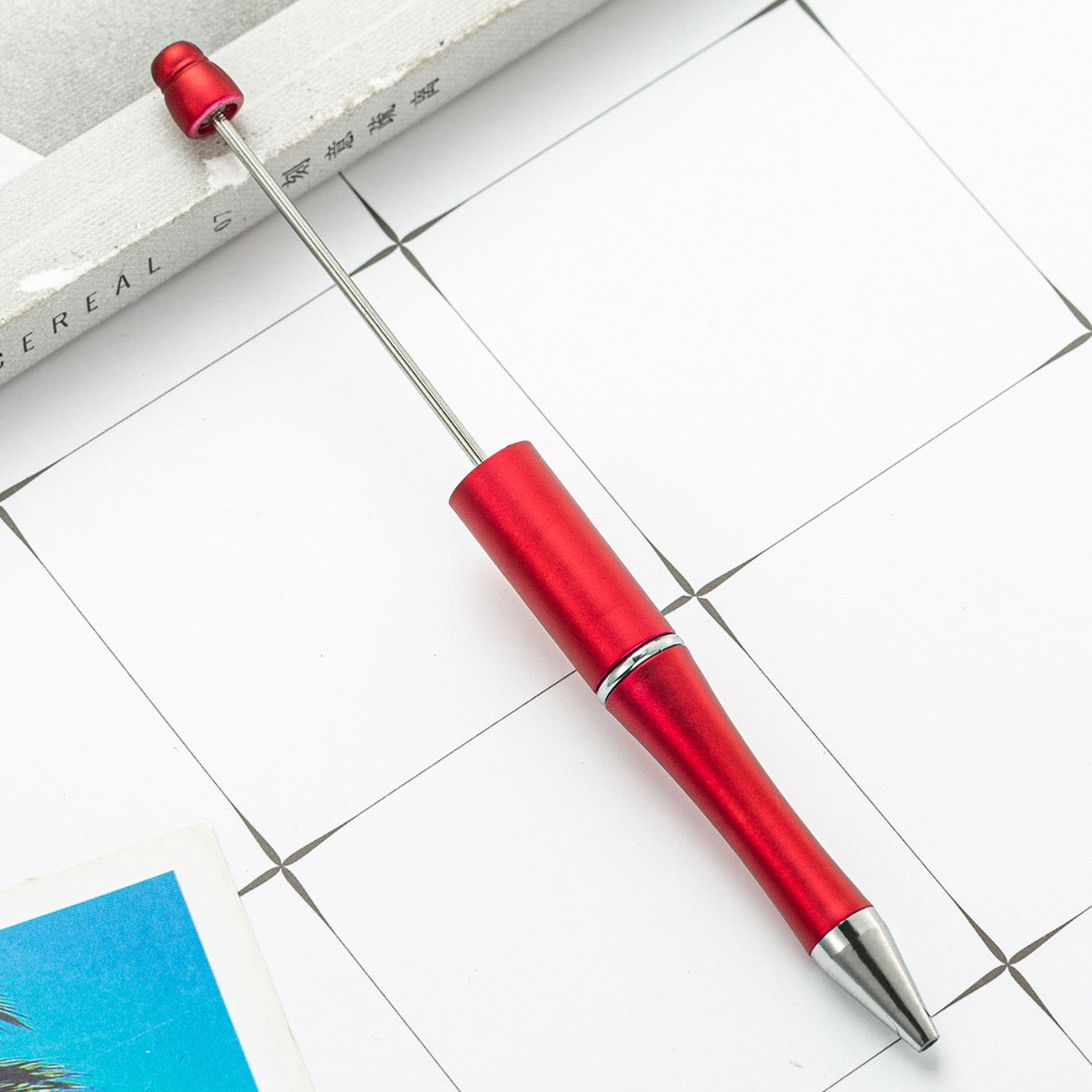 05--10PCS A bag DIY handmade bead pens, plastic ballpoint pens