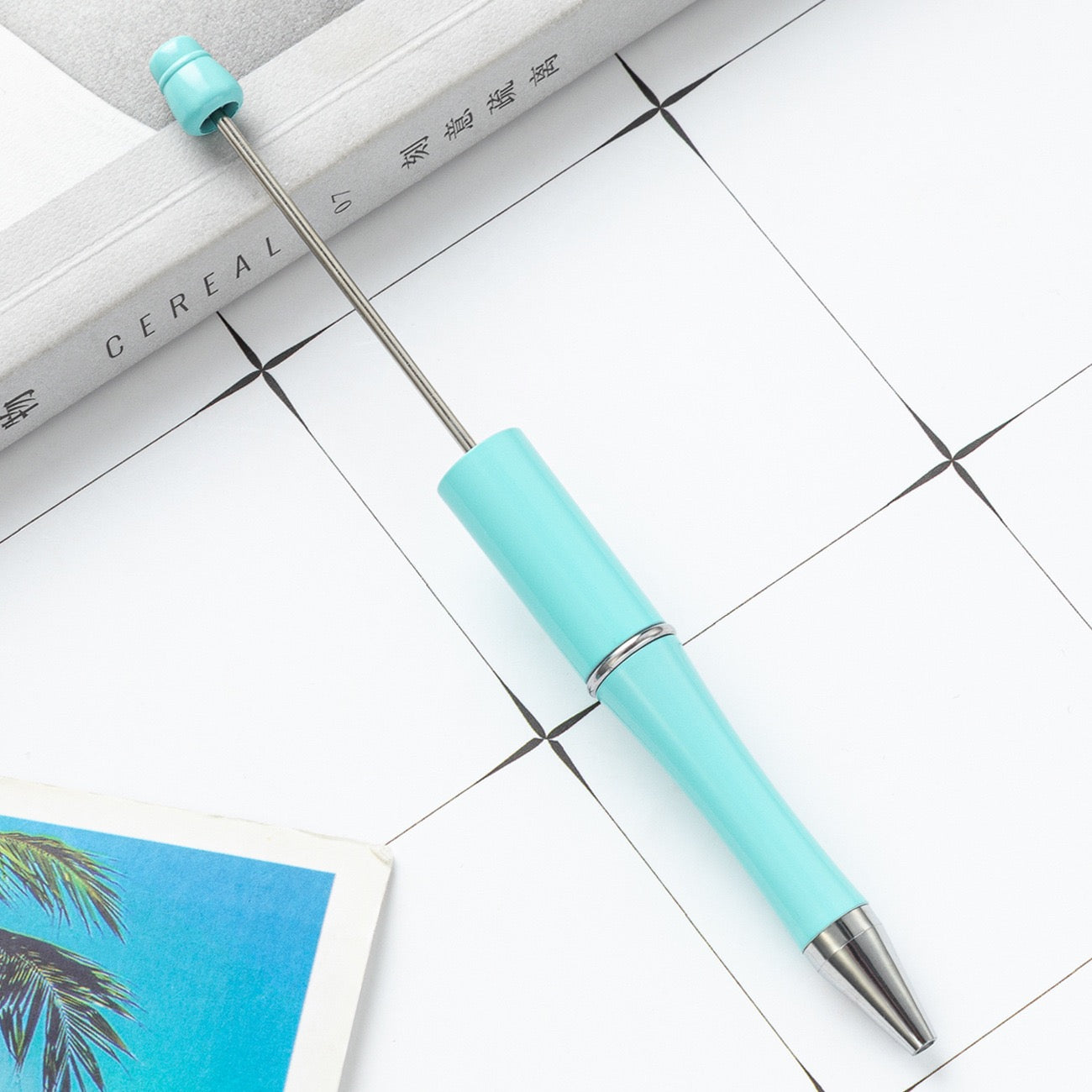 05--10PCS A bag DIY handmade bead pens, plastic ballpoint pens