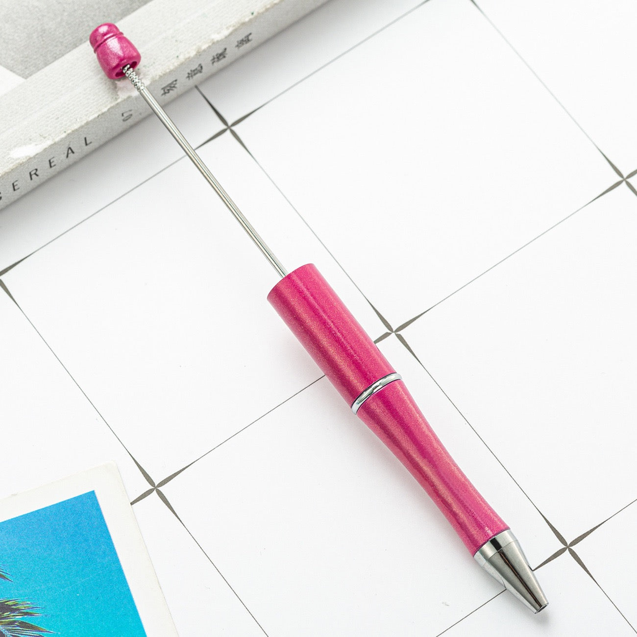 05--10PCS A bag DIY handmade bead pens, plastic ballpoint pens