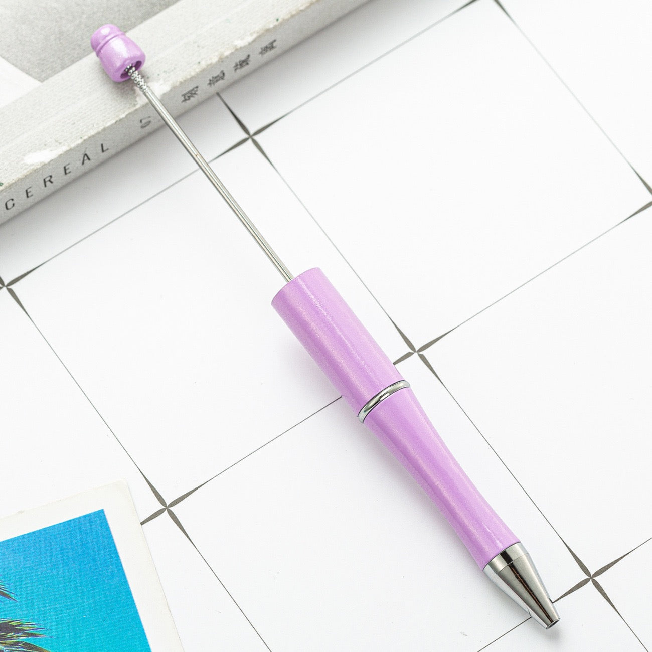 05--10PCS A bag DIY handmade bead pens, plastic ballpoint pens