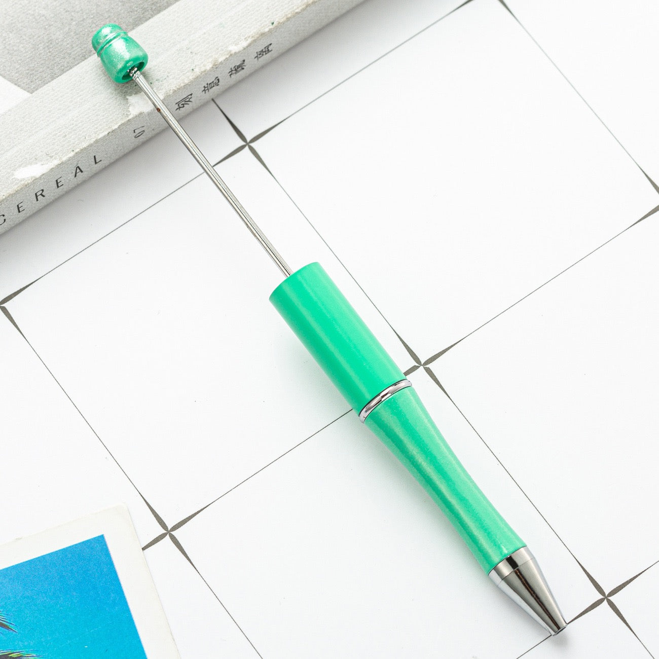 05--10PCS A bag DIY handmade bead pens, plastic ballpoint pens