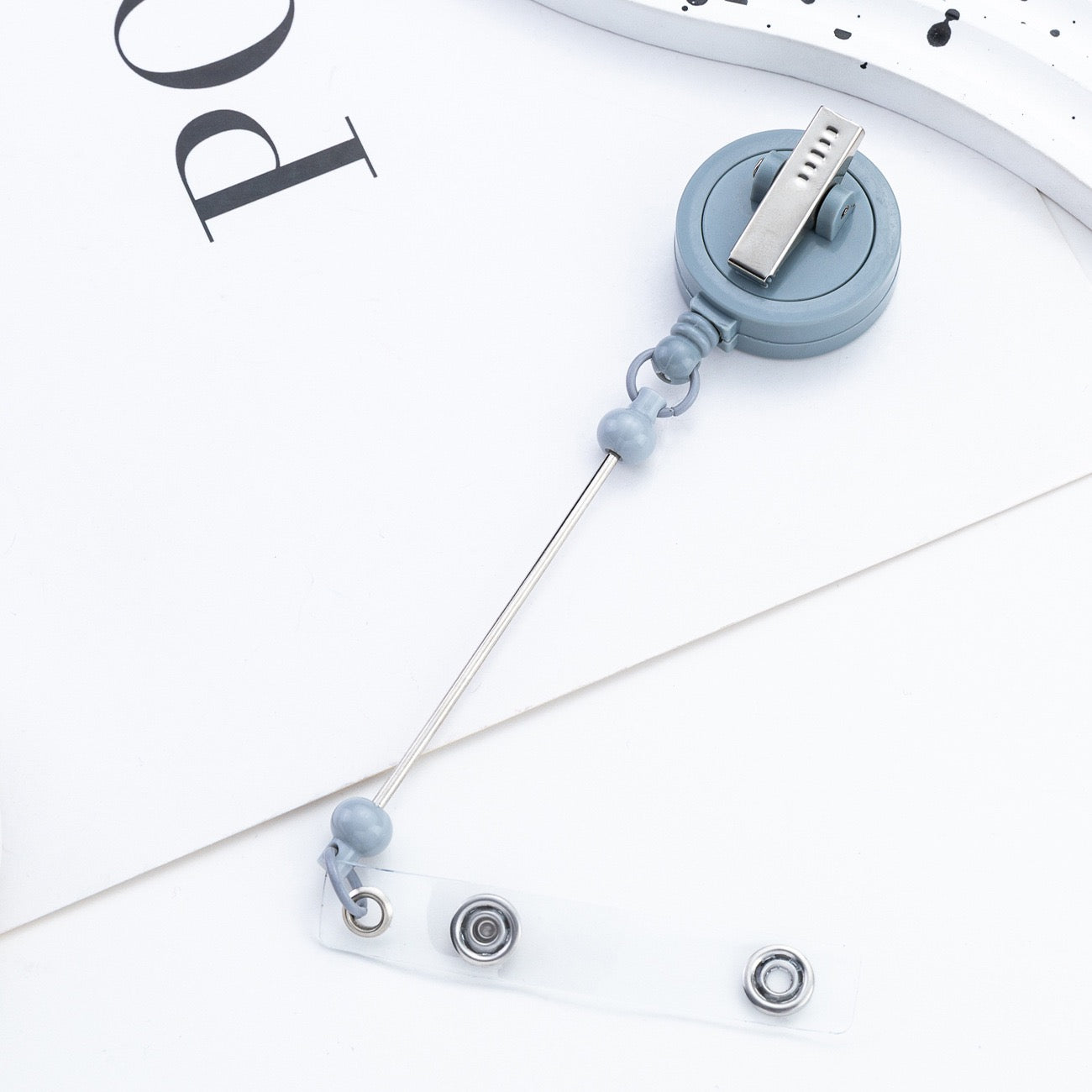 Bead-compatible rotating clip with telescopic easy-pull buckle（6PCS）