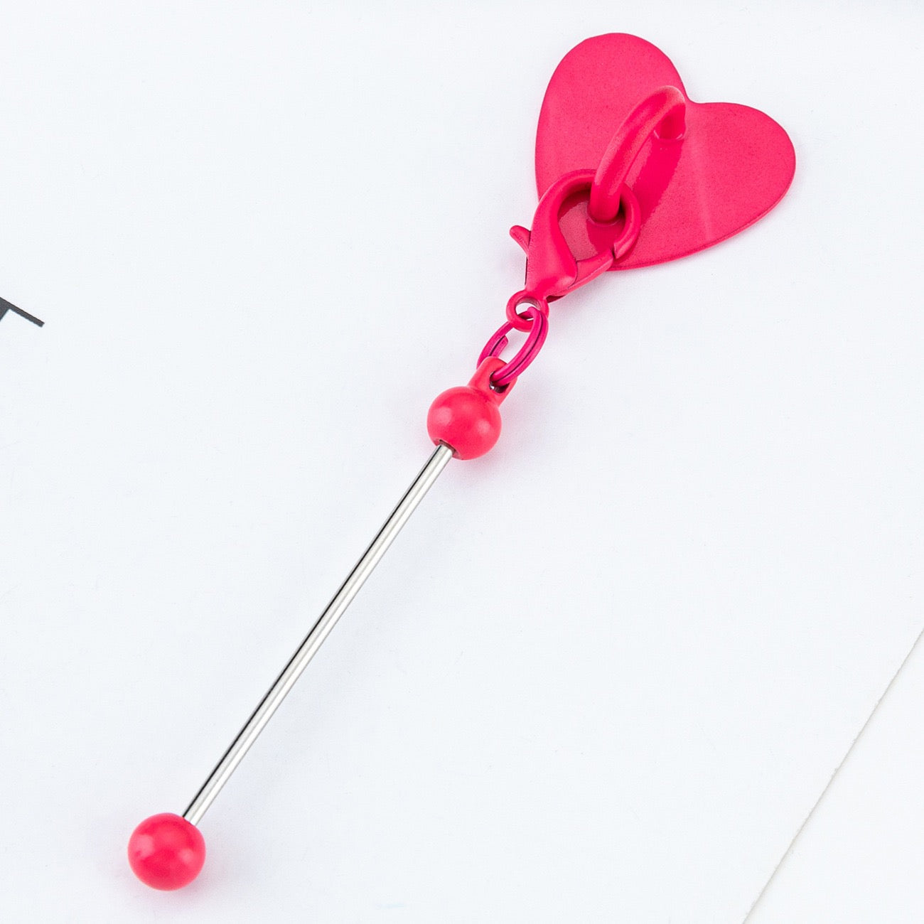 Beaded heart-shaped patch hook pendant（6PCS ）