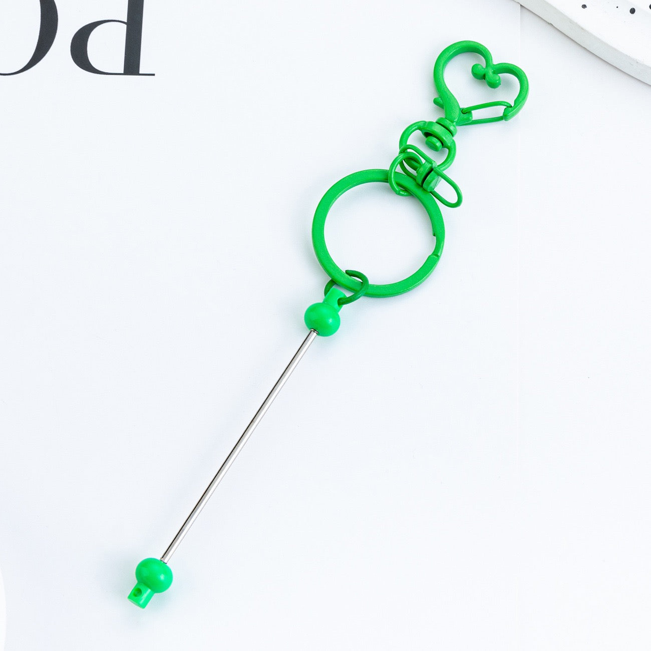 Beaded heart keychain pendant（6PCS ）