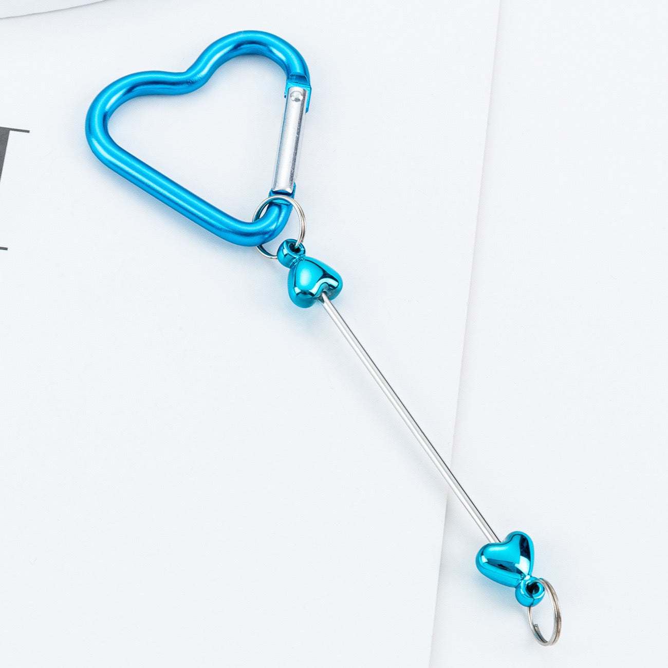 Beaded heart-shaped metal climbing buckle（6PCS）