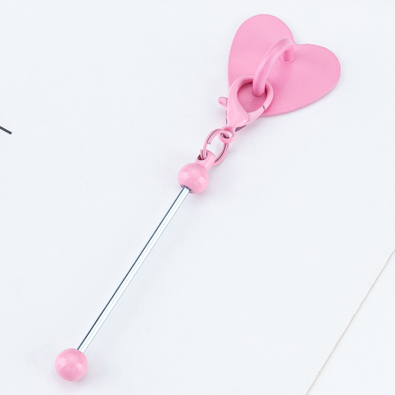 Beaded heart-shaped patch hook pendant（6PCS ）