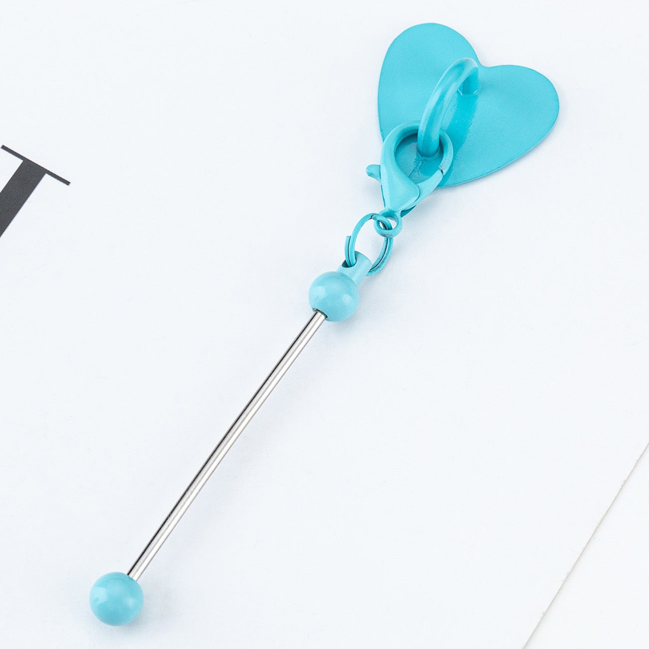 Beaded heart-shaped patch hook pendant（6PCS ）