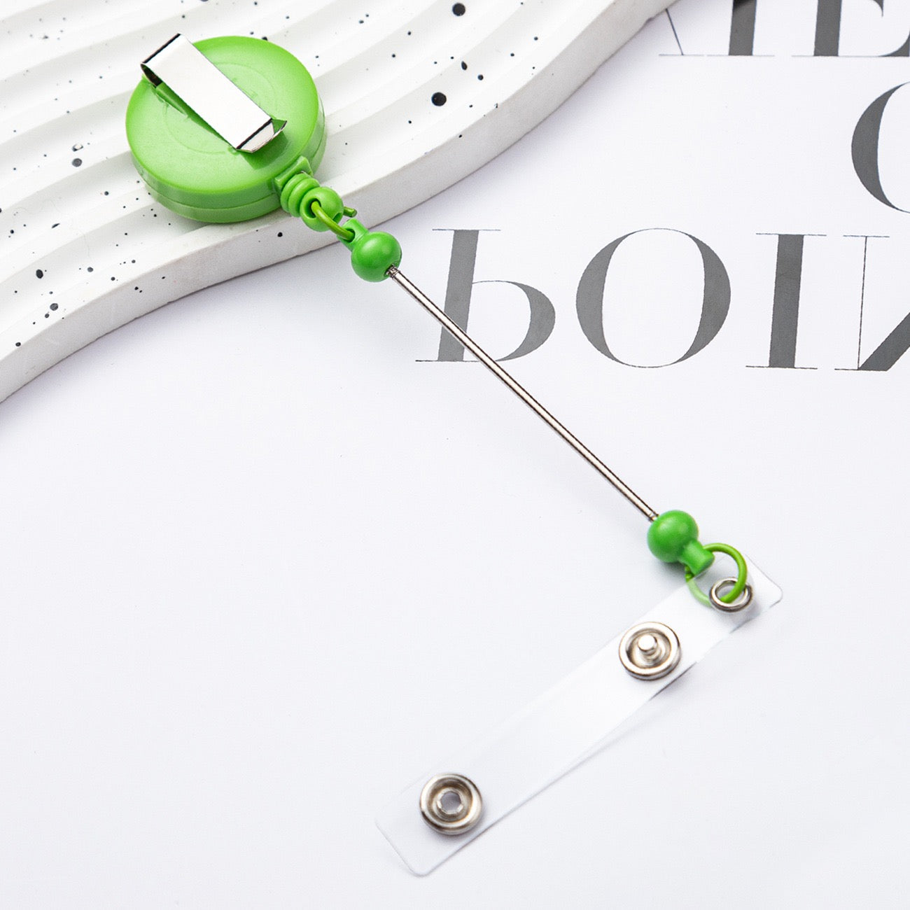16-Beadable multi-colored badge reel（8PCS）