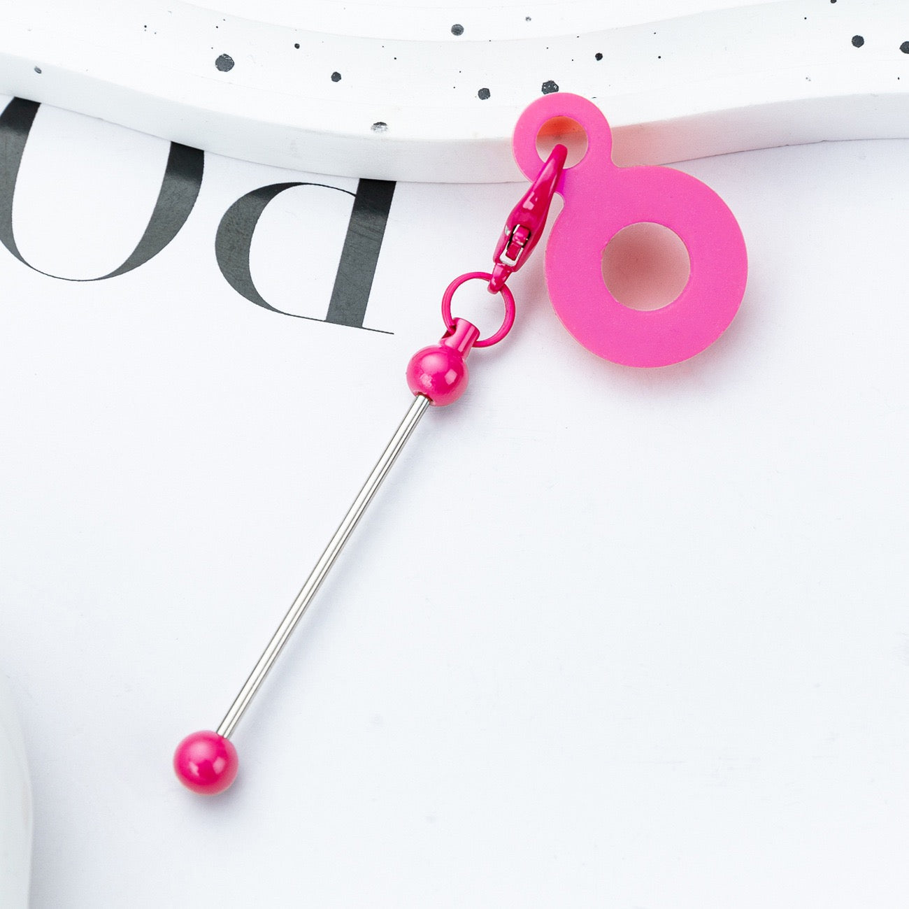 Beaded silicone straw hanging decoration（4PCS）