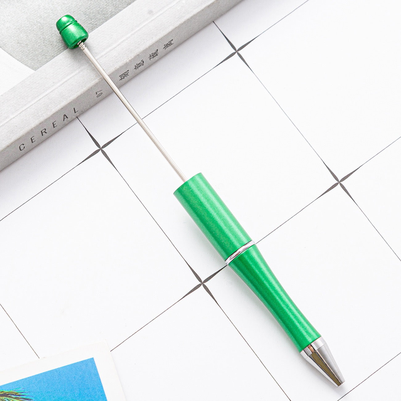 05--10PCS A bag DIY handmade bead pens, plastic ballpoint pens