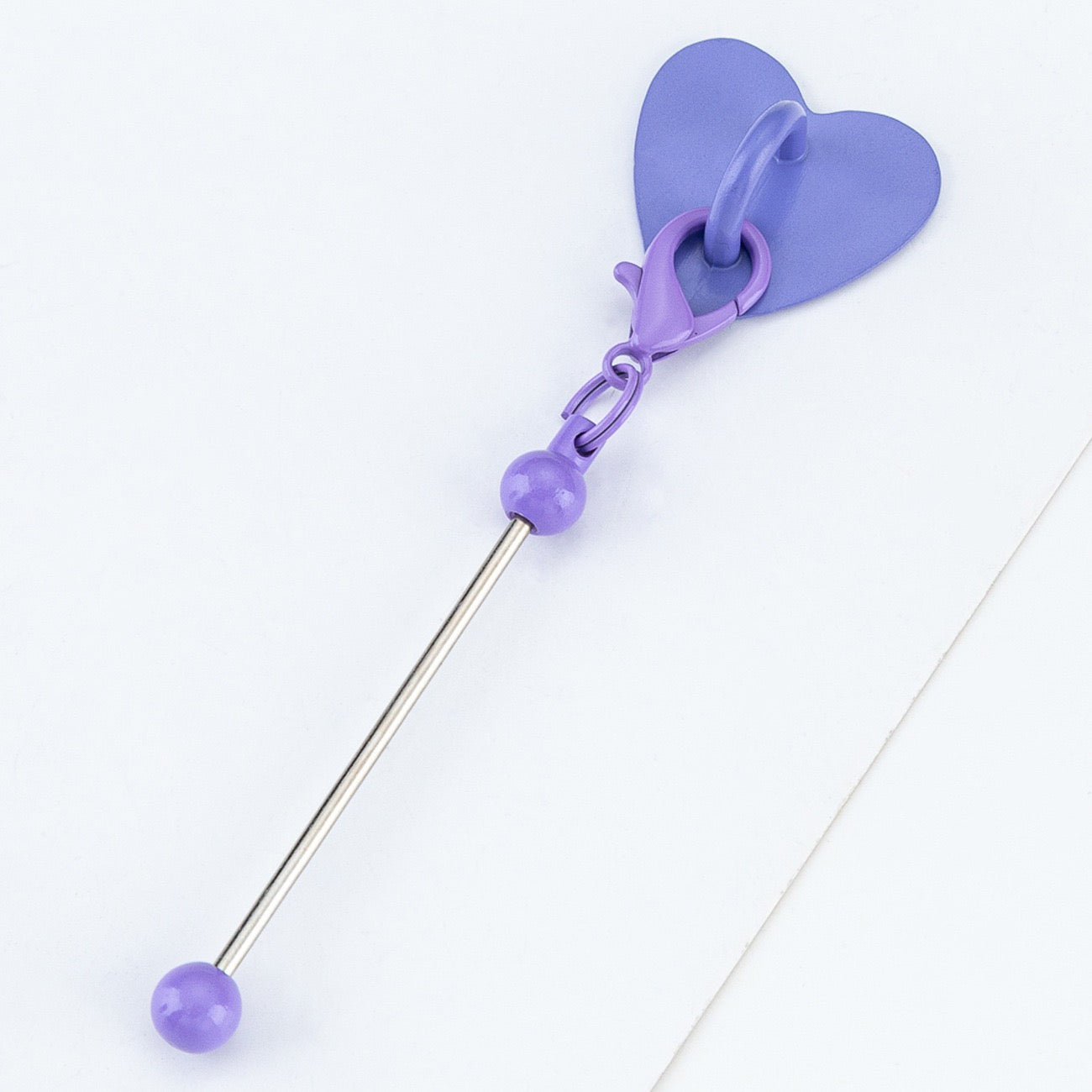Beaded heart-shaped patch hook pendant（6PCS ）
