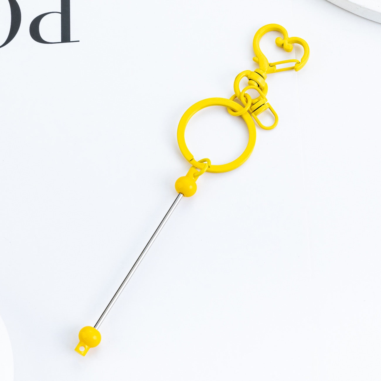 Beaded heart keychain pendant（6PCS ）