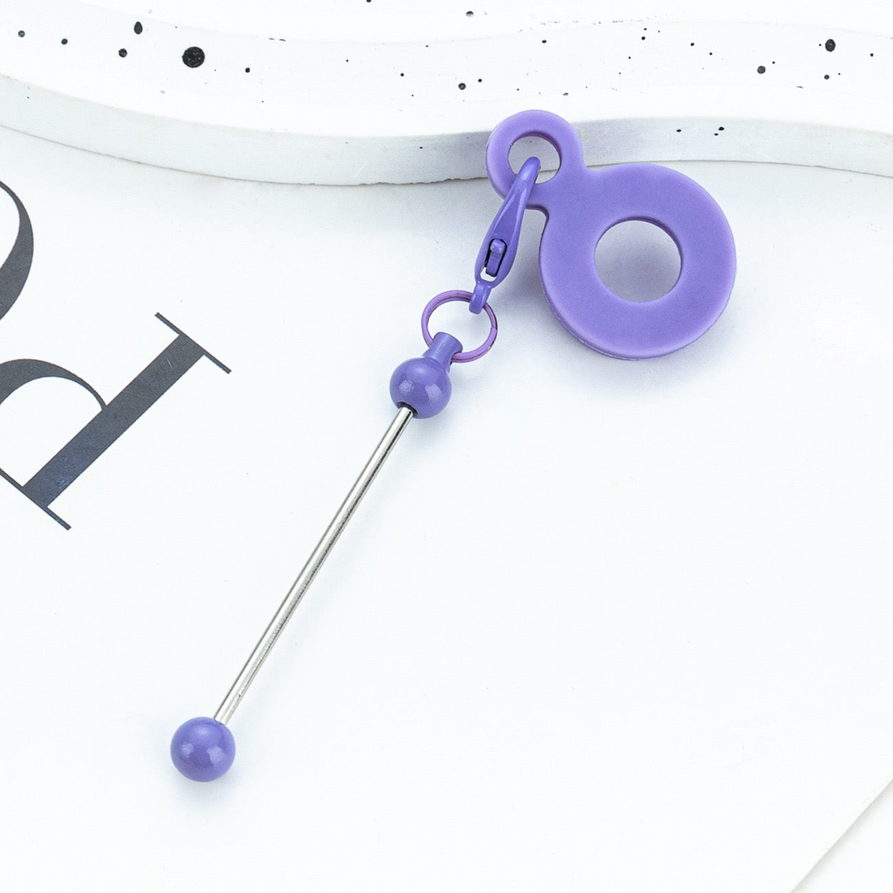 Beaded silicone straw hanging decoration（4PCS）