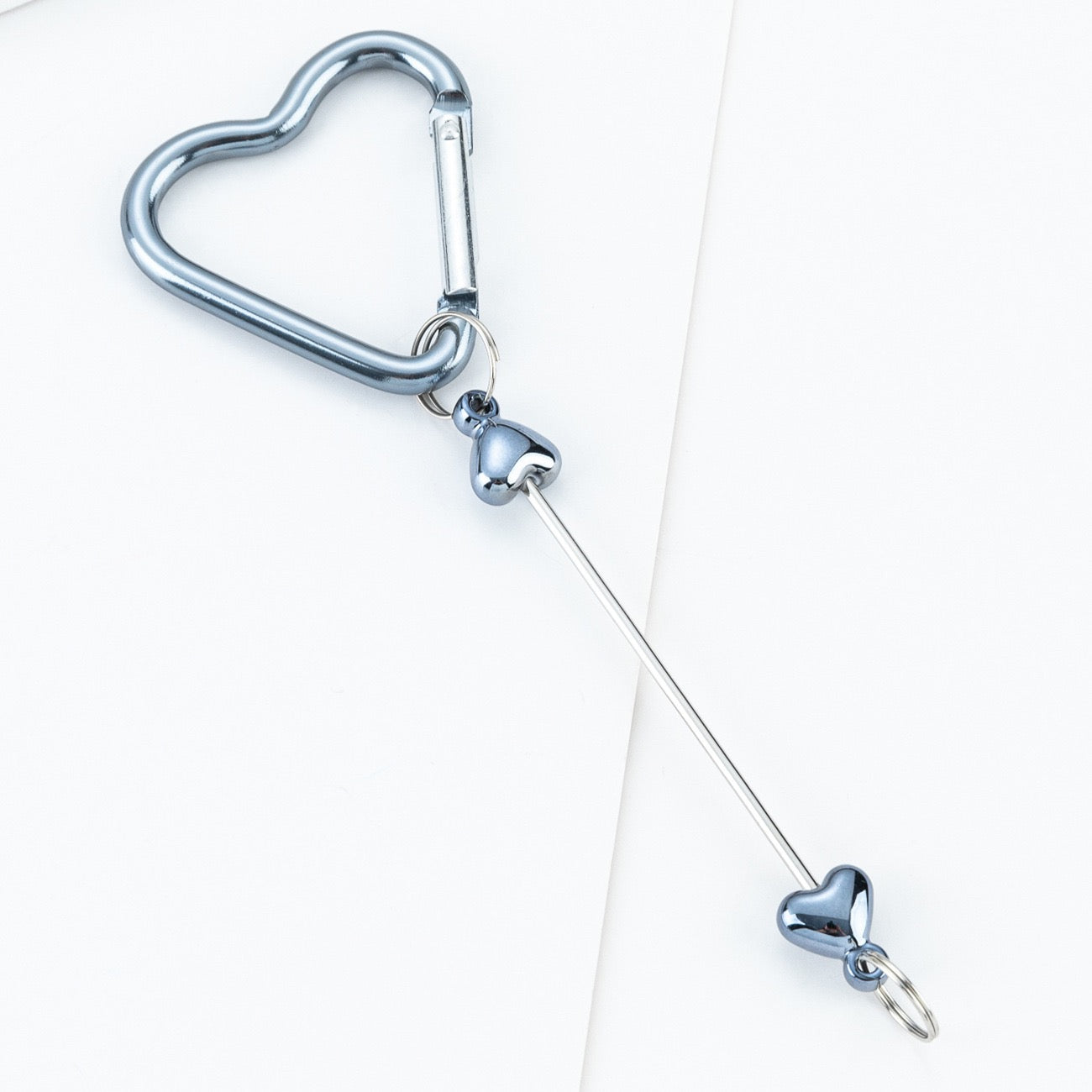 Beaded heart-shaped metal climbing buckle（6PCS）