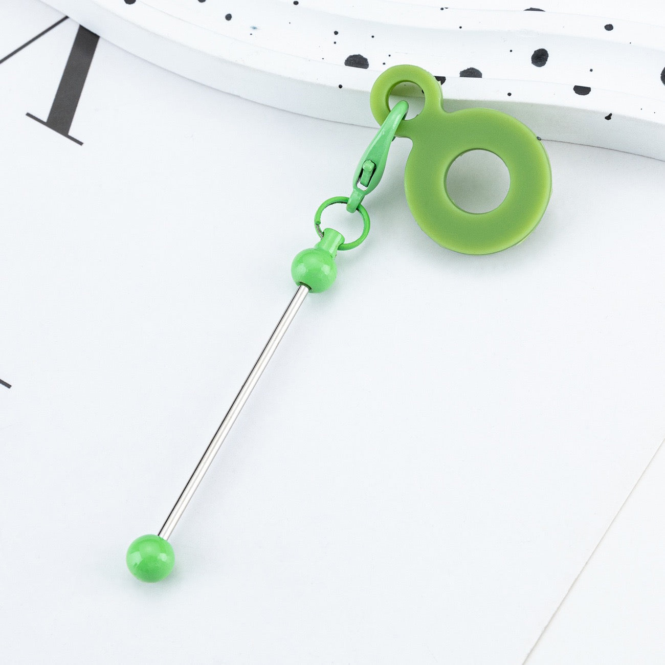 Beaded silicone straw hanging decoration（4PCS）