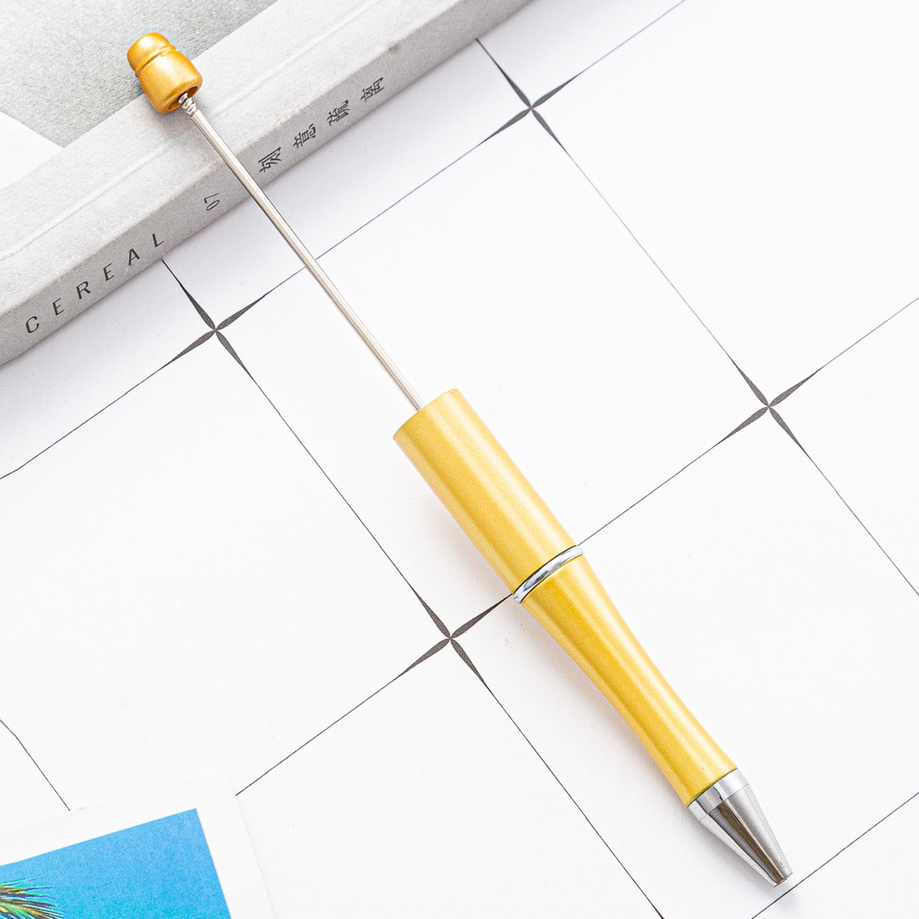 05--10PCS A bag DIY handmade bead pens, plastic ballpoint pens