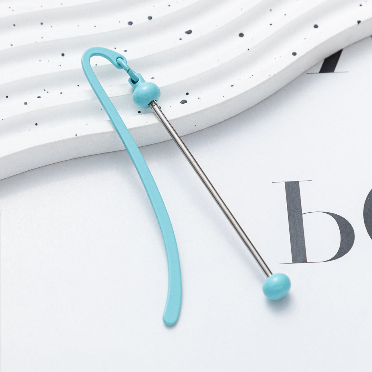 Metal beaded bookmark page clip（7PCS）