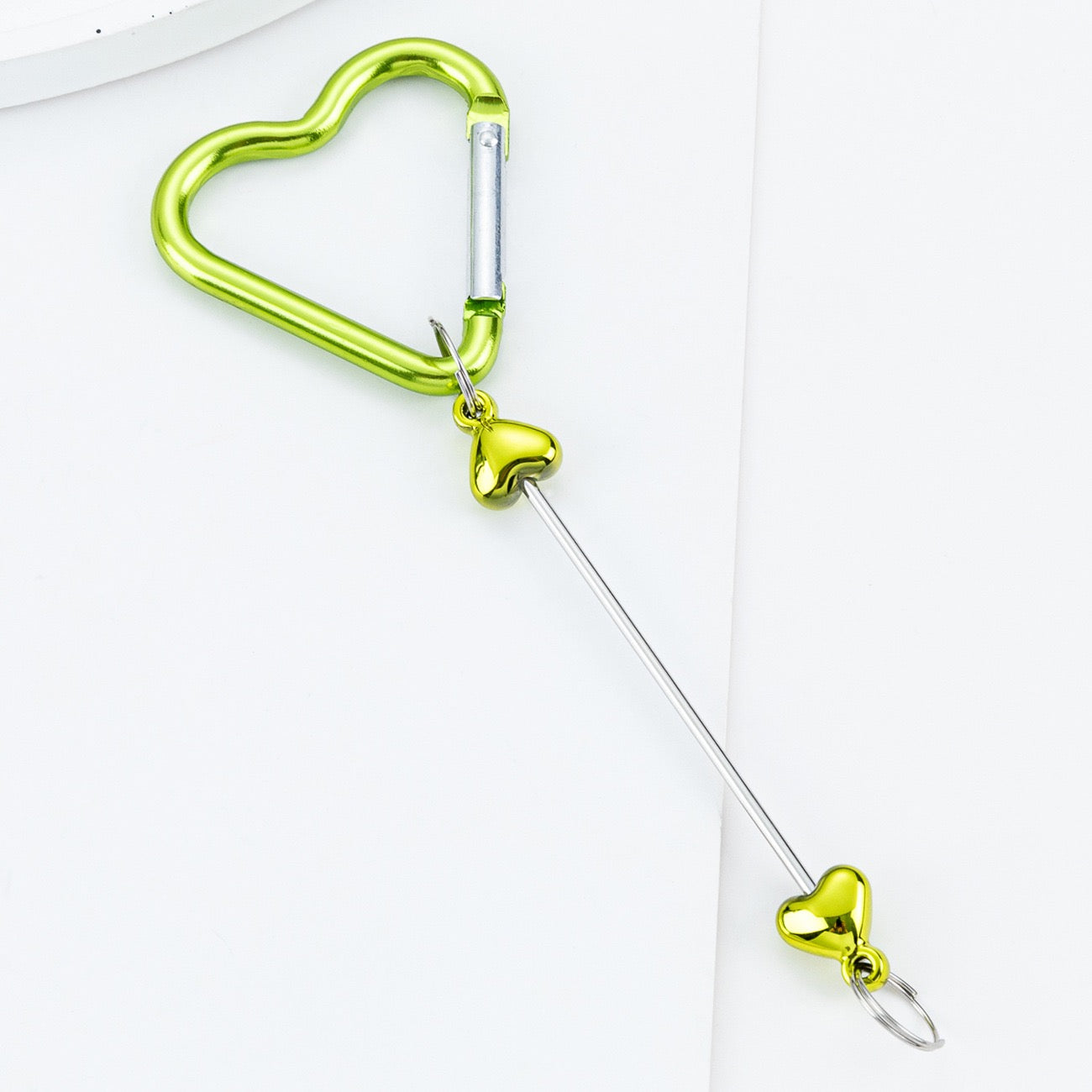 Beaded heart-shaped metal climbing buckle（6PCS）