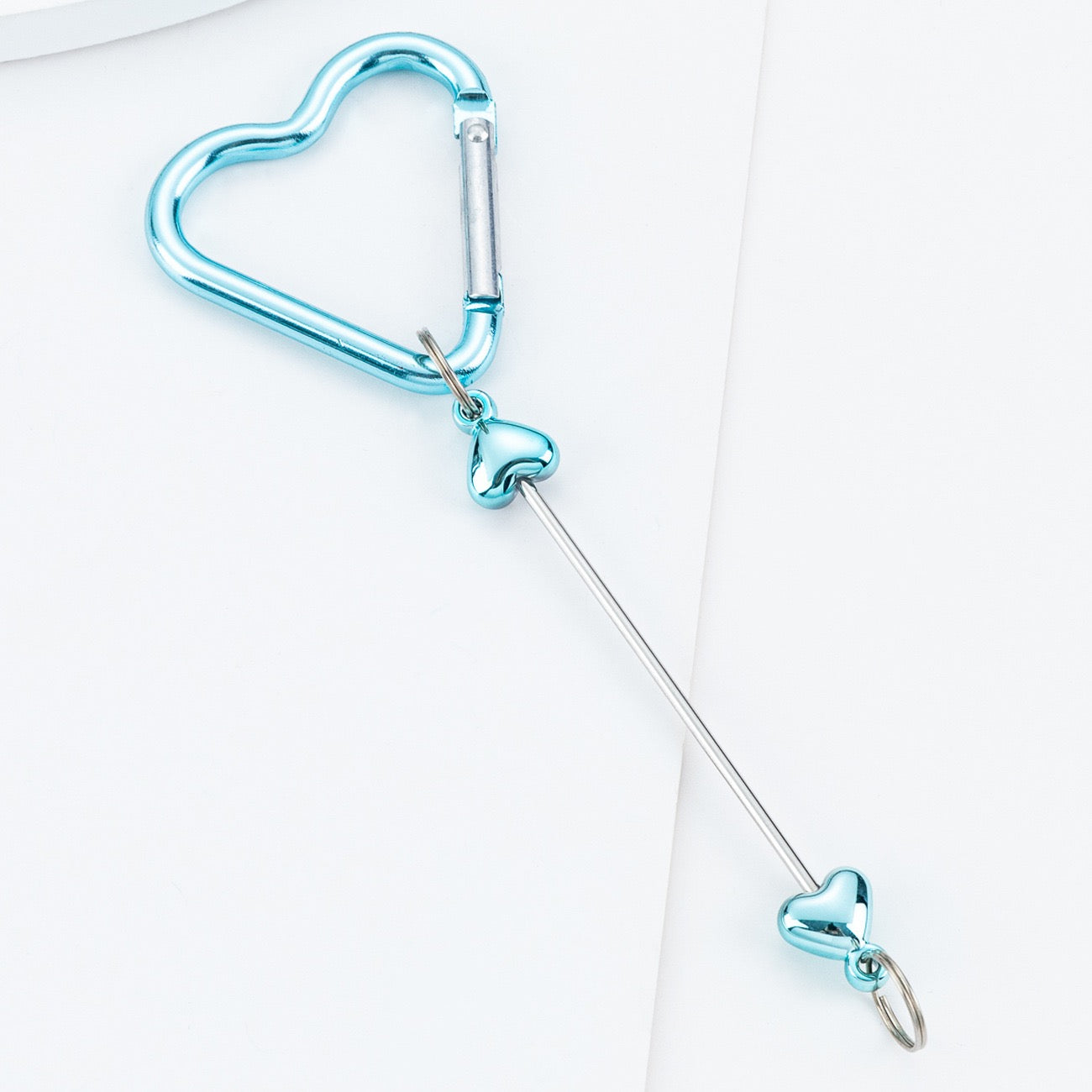 Beaded heart-shaped metal climbing buckle（6PCS）