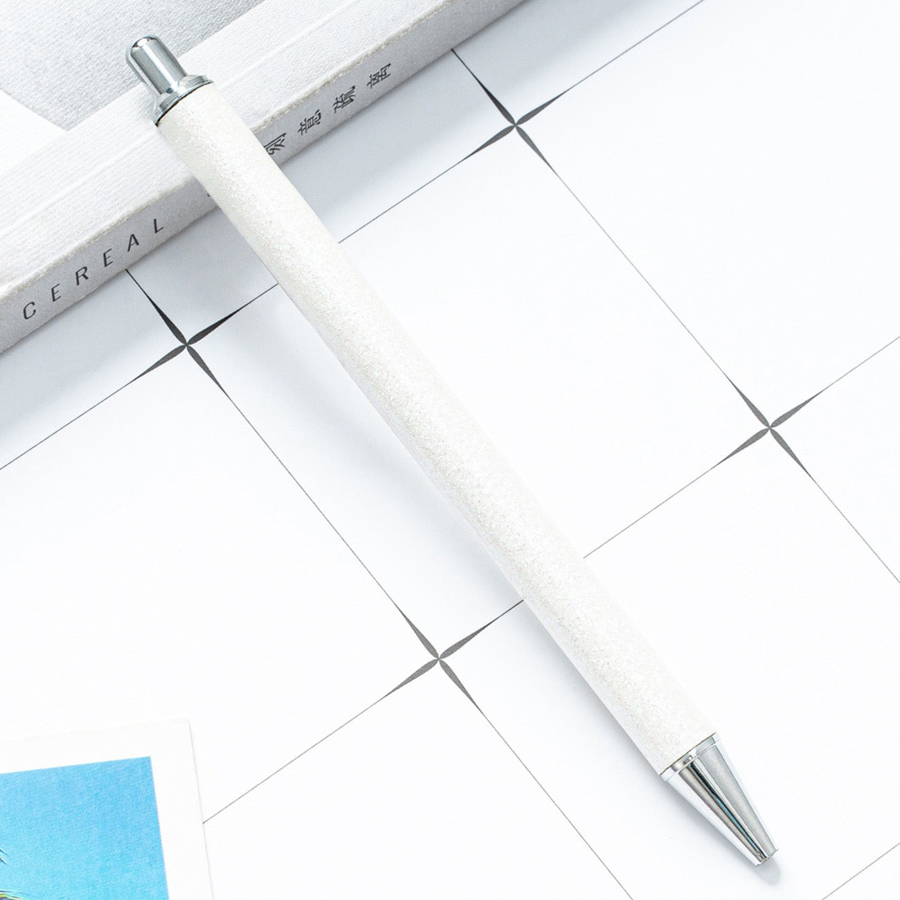 Glitter press-to-release metal ballpoint pen（8PCS）