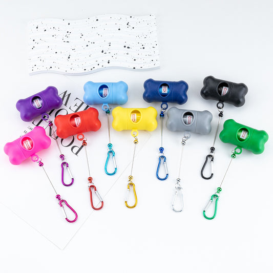 Creative beaded climbing buckle pet litter bag