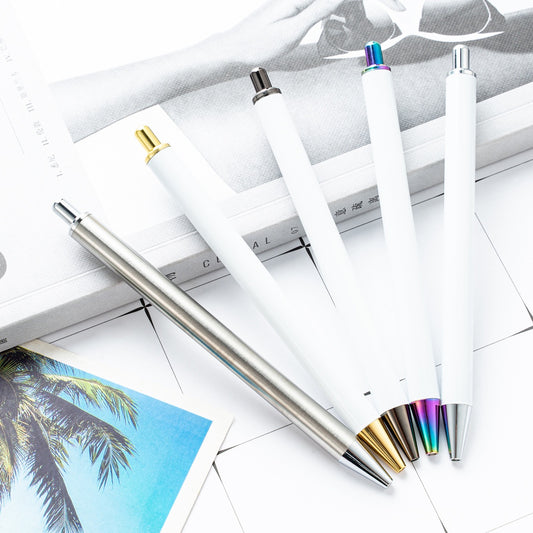 19-Crystal-stickable ballpoint pen with crystal stickers（8PCS）