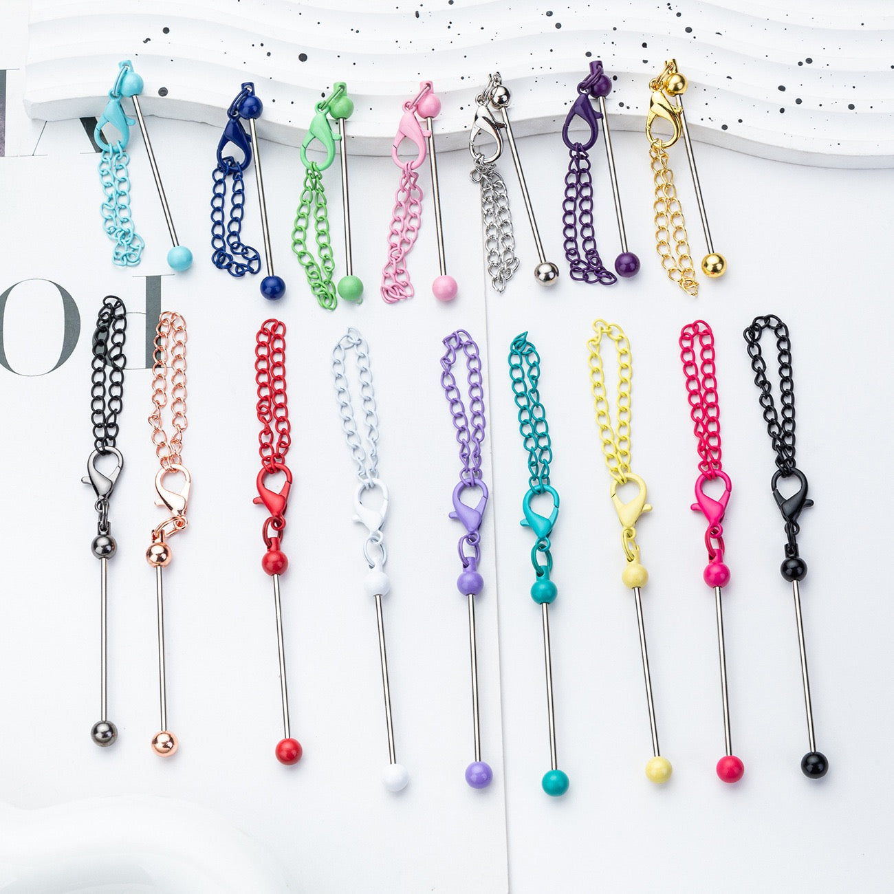 Mini beaded keychain（8PCS）