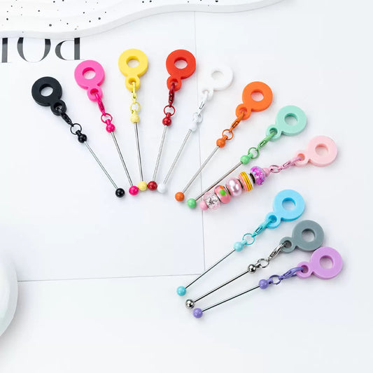 Beaded silicone straw hanging decoration（4PCS）