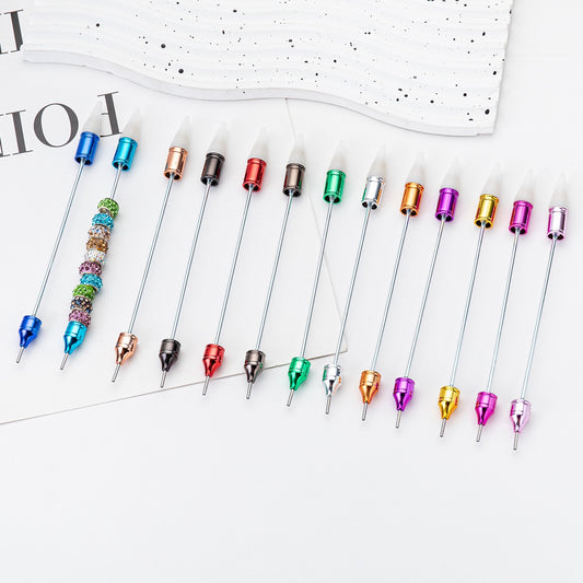 Manicuring tool with wax head and double-headed diamond-applying pen（8PCS）