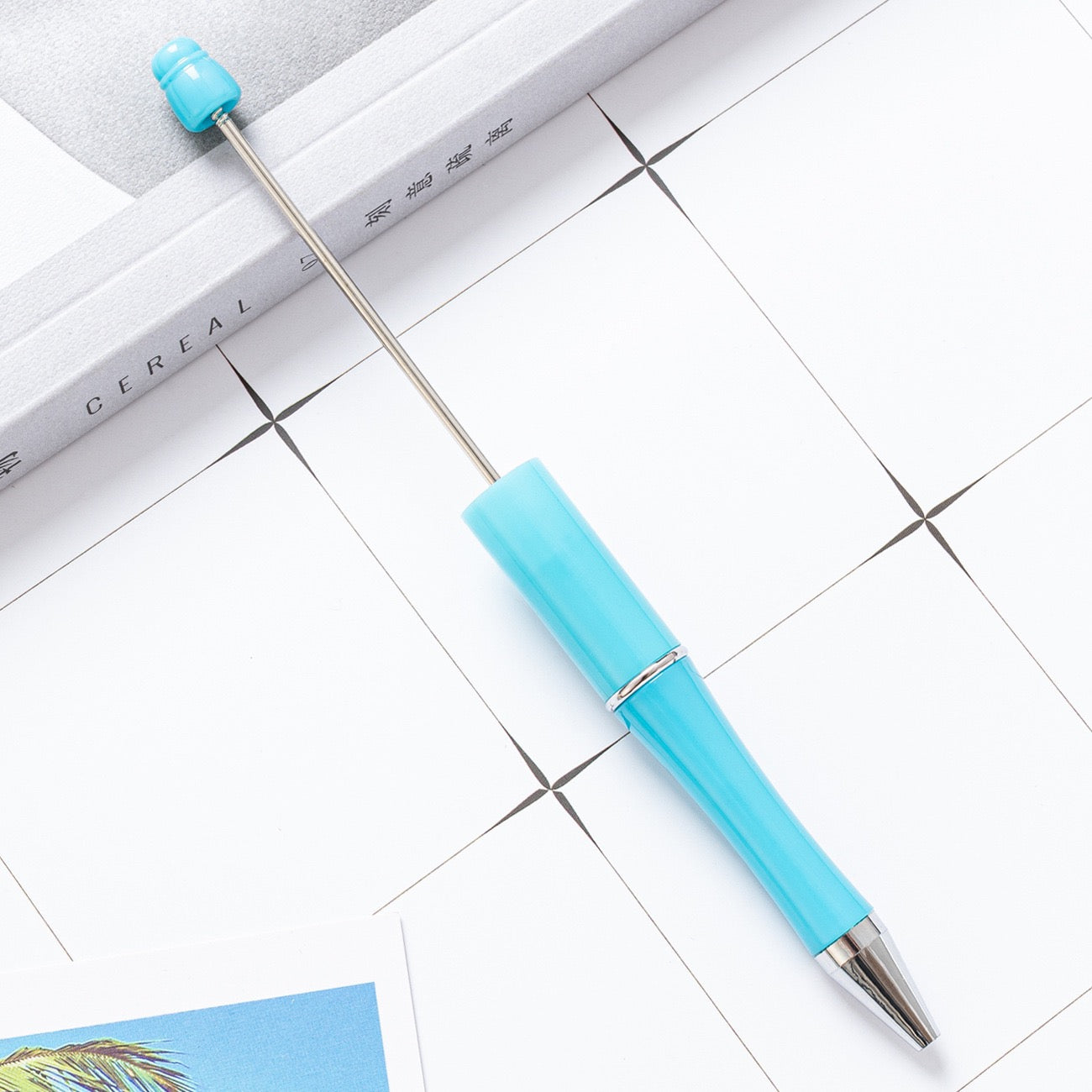 05--10PCS A bag DIY handmade bead pens, plastic ballpoint pens