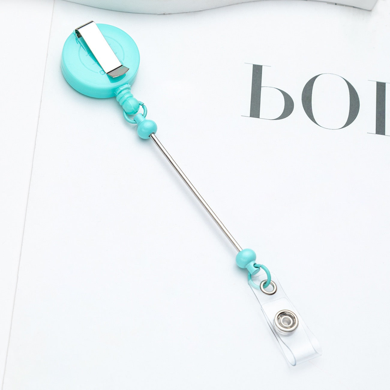 16-Beadable multi-colored badge reel（8PCS）