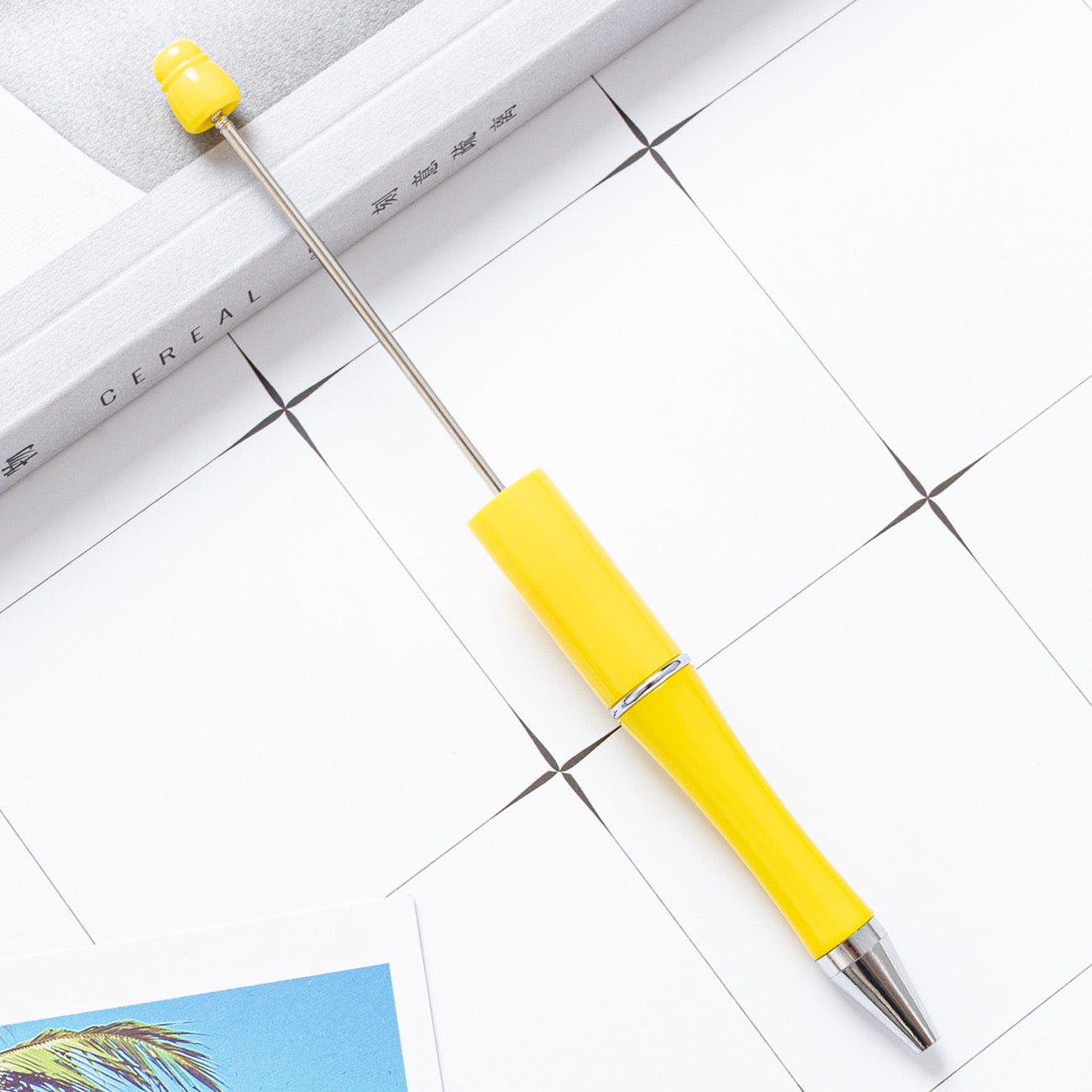 05--10PCS A bag DIY handmade bead pens, plastic ballpoint pens