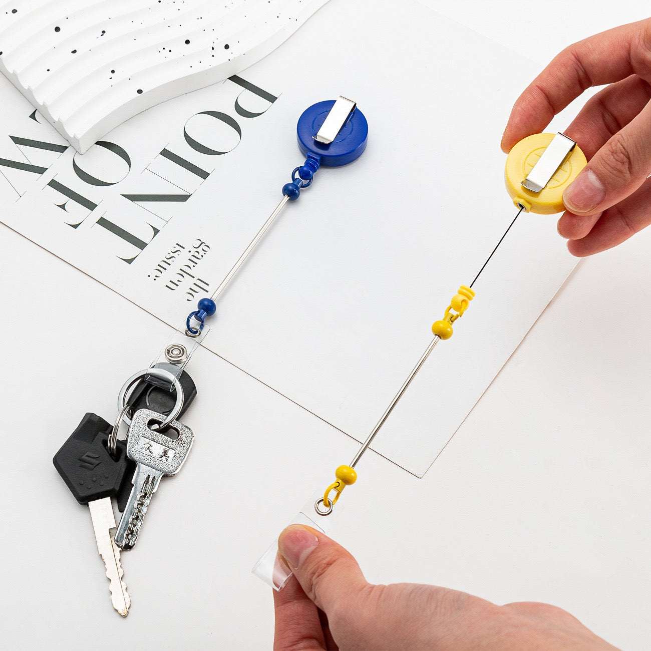 16-Beadable multi-colored badge reel（8PCS）