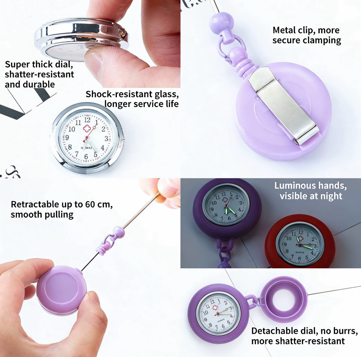 Expandable medical luminous wall clock