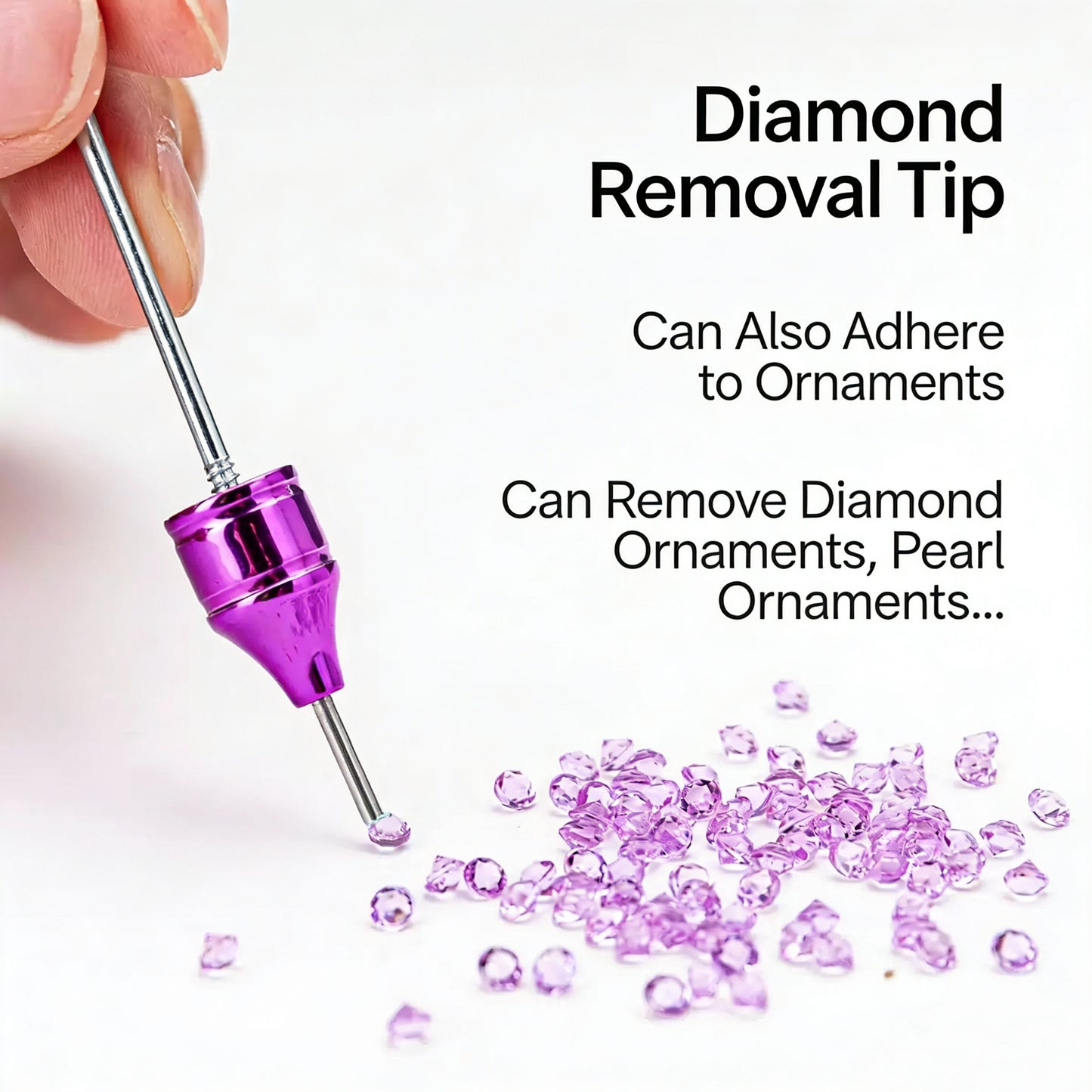 Manicuring tool with wax head and double-headed diamond-applying pen（8PCS）
