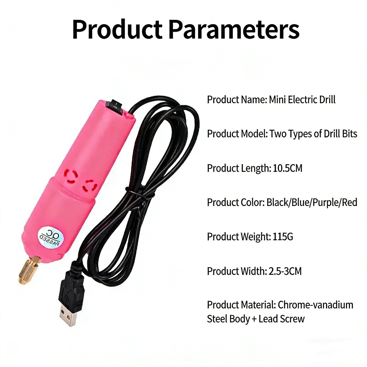 26-USB cute particle drilling small electric drill