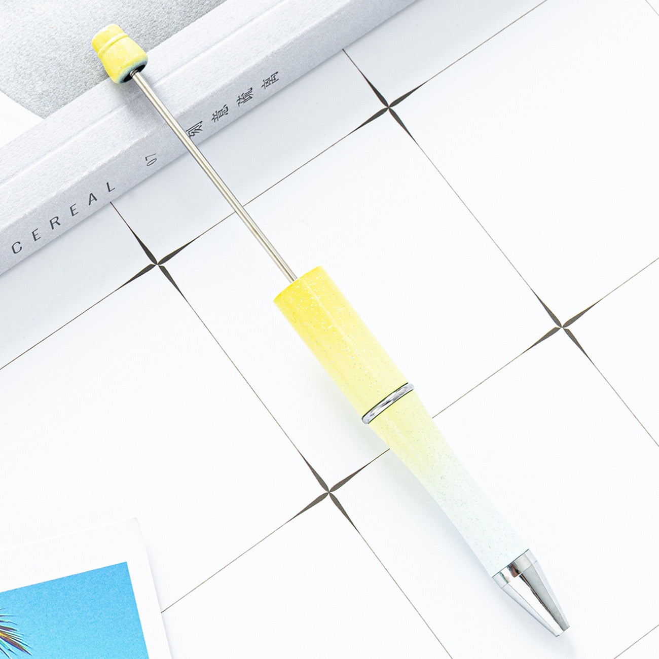 05--10PCS A bag DIY handmade bead pens, plastic ballpoint pens