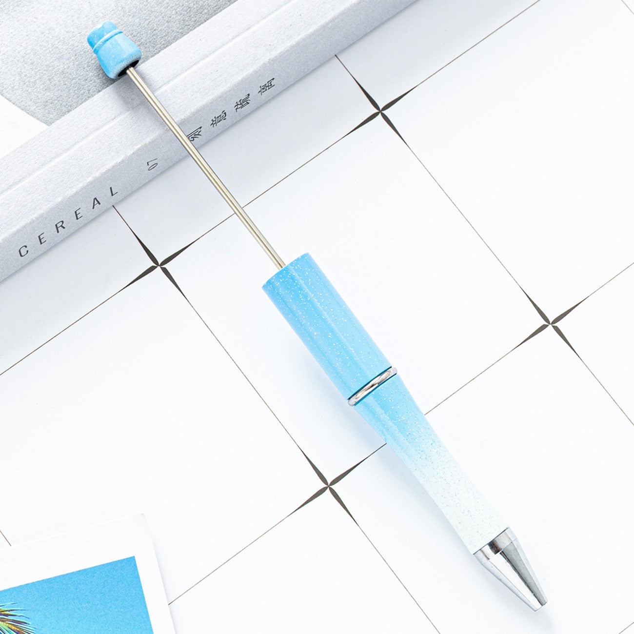 05--10PCS A bag DIY handmade bead pens, plastic ballpoint pens