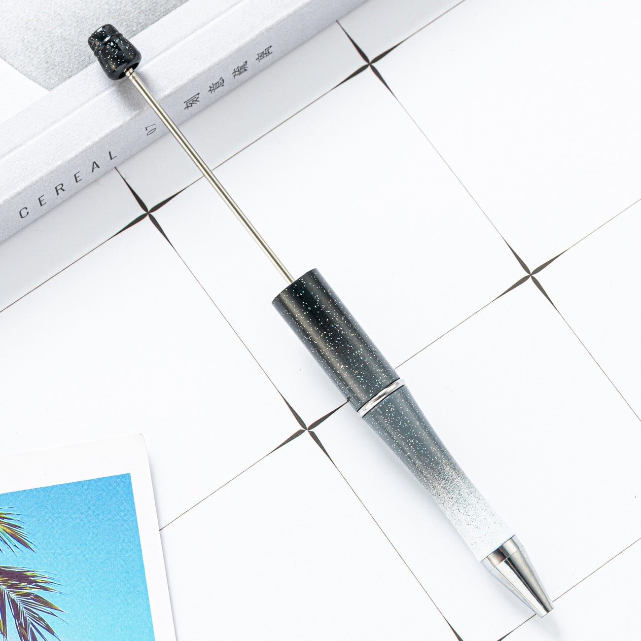 05--10PCS A bag DIY handmade bead pens, plastic ballpoint pens