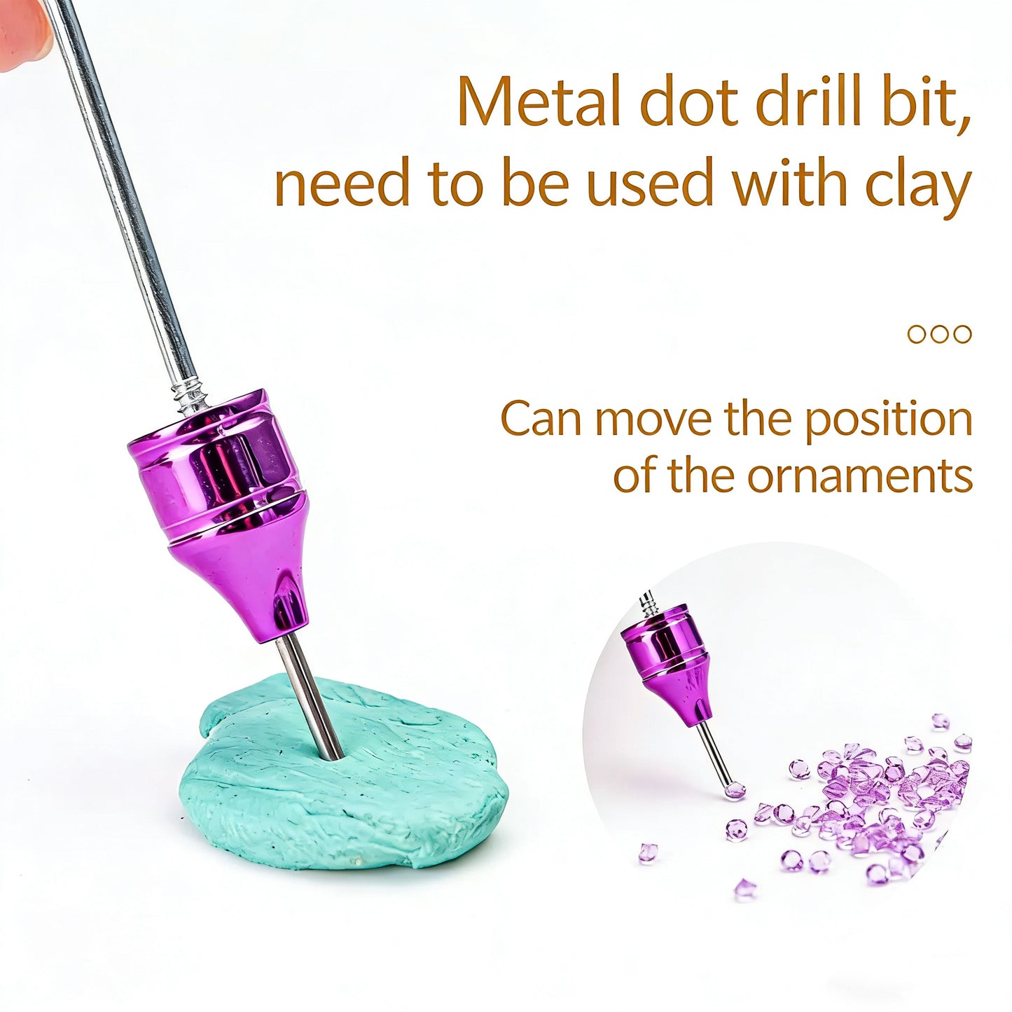 Manicuring tool with wax head and double-headed diamond-applying pen（8PCS）